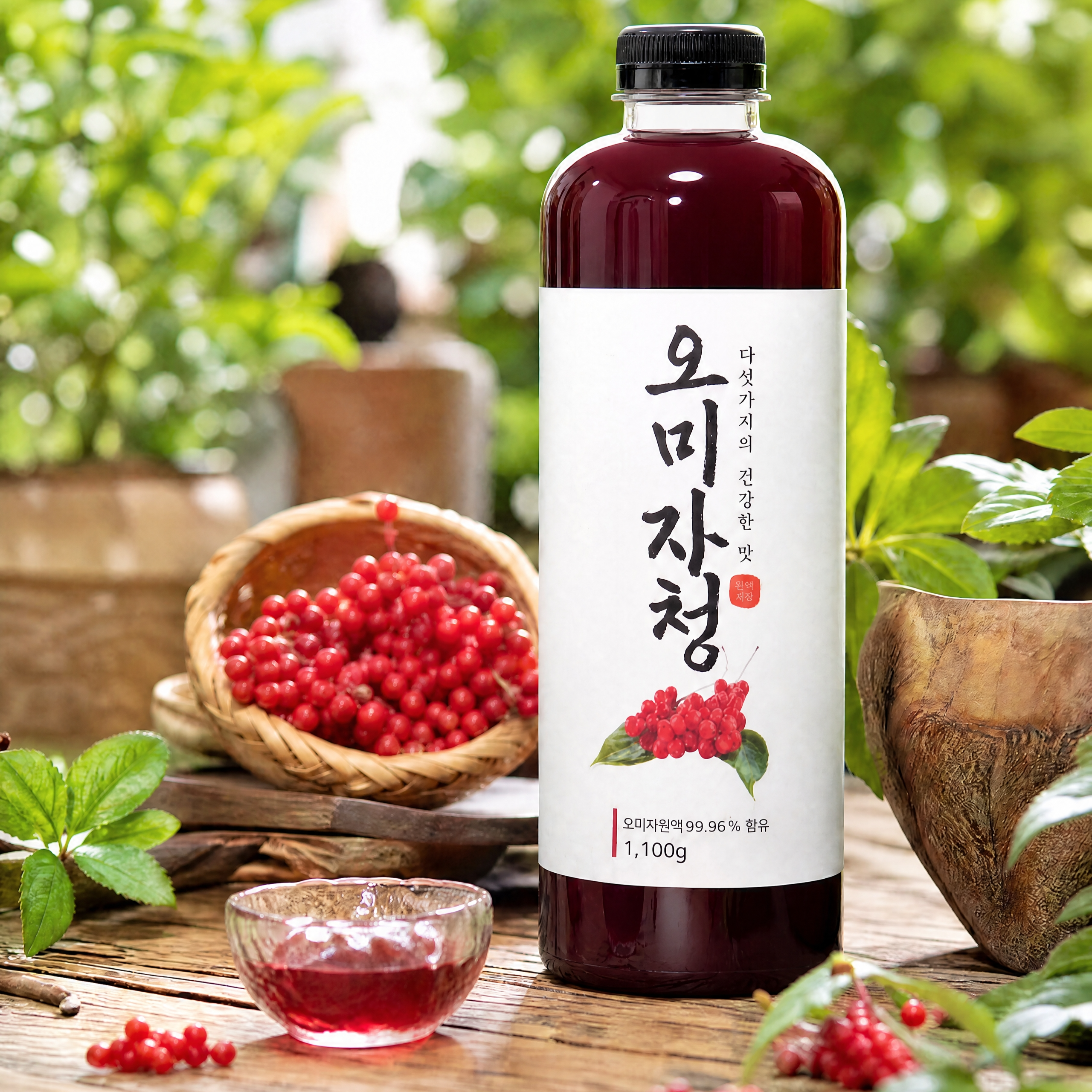 문경 오미자청 국내산 오미자 엑기스 진한 원액 1100g, 1개 - 상품 이미지