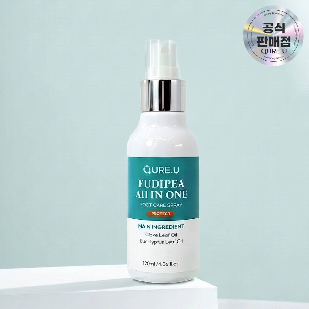 큐어유 푸디페아 문제성 손 발 올인원 풋스프레이 발냄새제거제 오리지널, 120ml, 1개