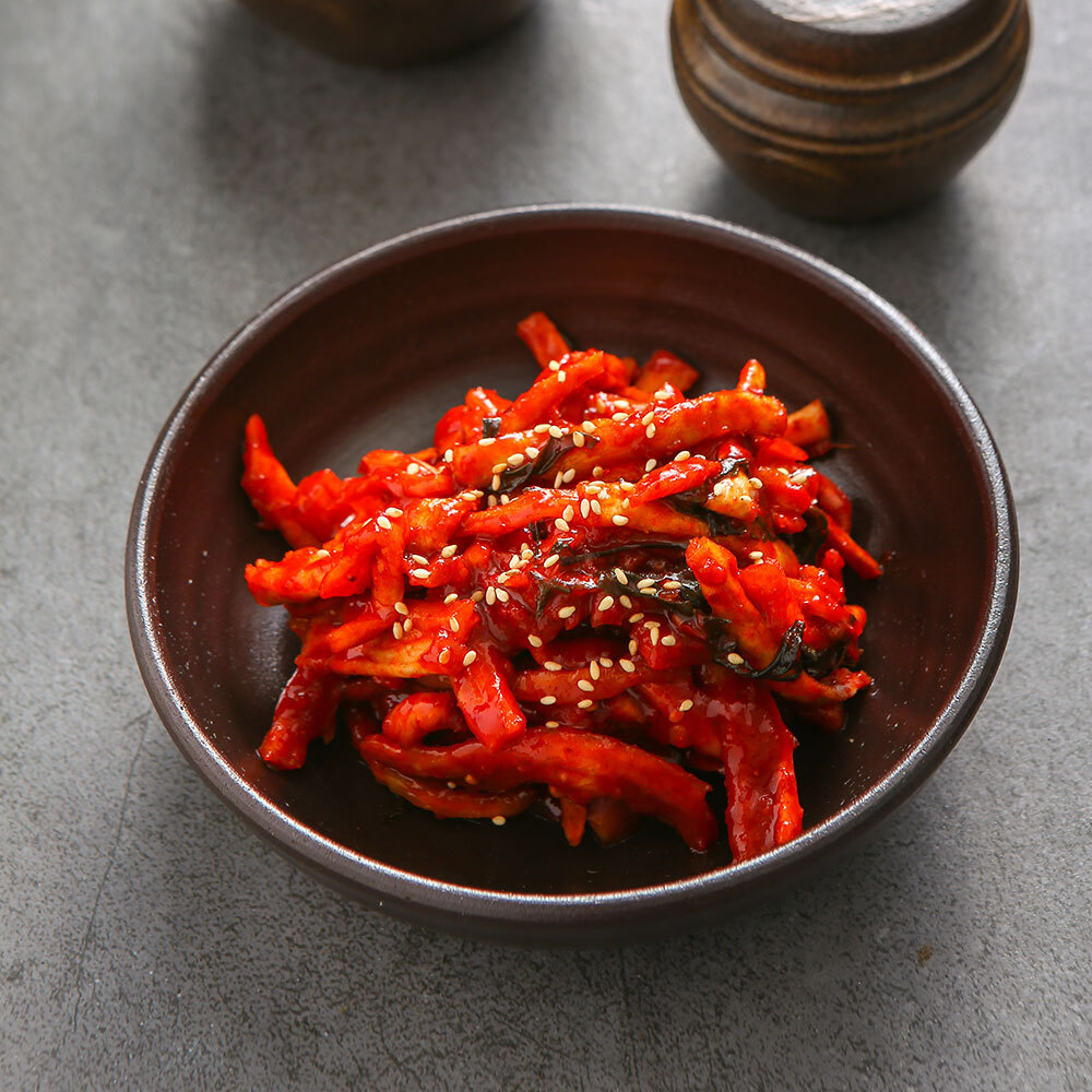 구첩반상 오독오독 식감천재 매콤달콤 무말랭이 무침 1kg+1kg - 상품 이미지