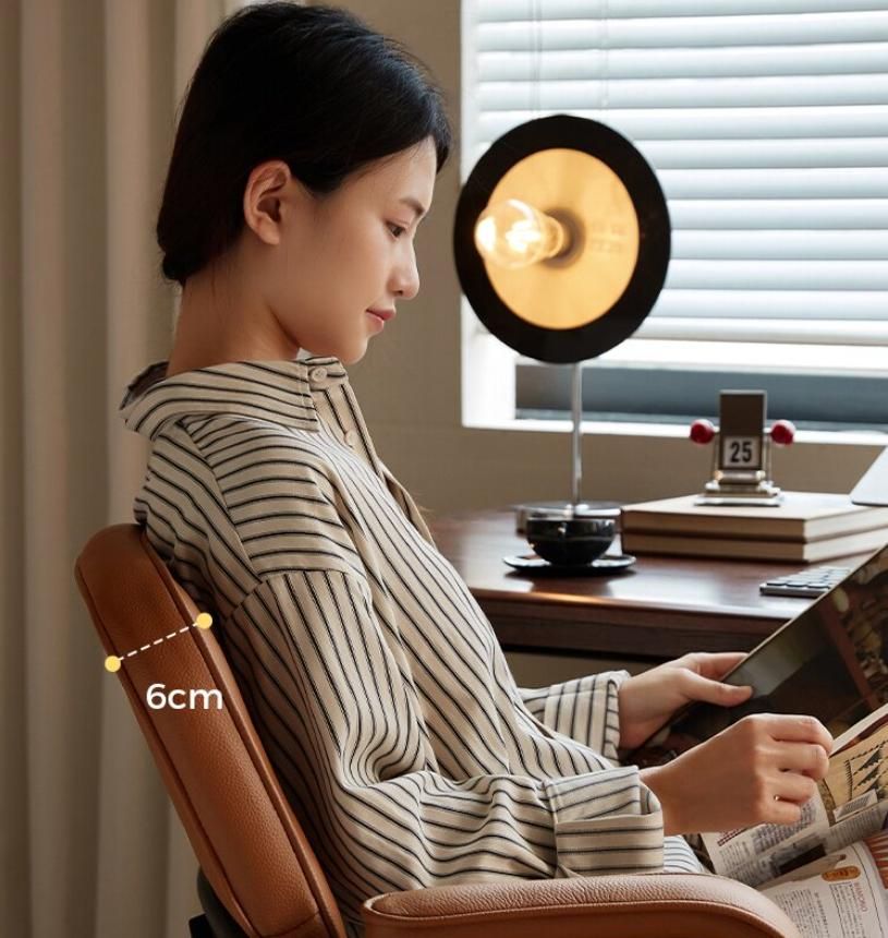 공부 컴퓨터 사무용 의자 사무실 회의실 사무 의자 책상 브라운 인조가죽 등받이높이 조절 - 상세 이미지 5