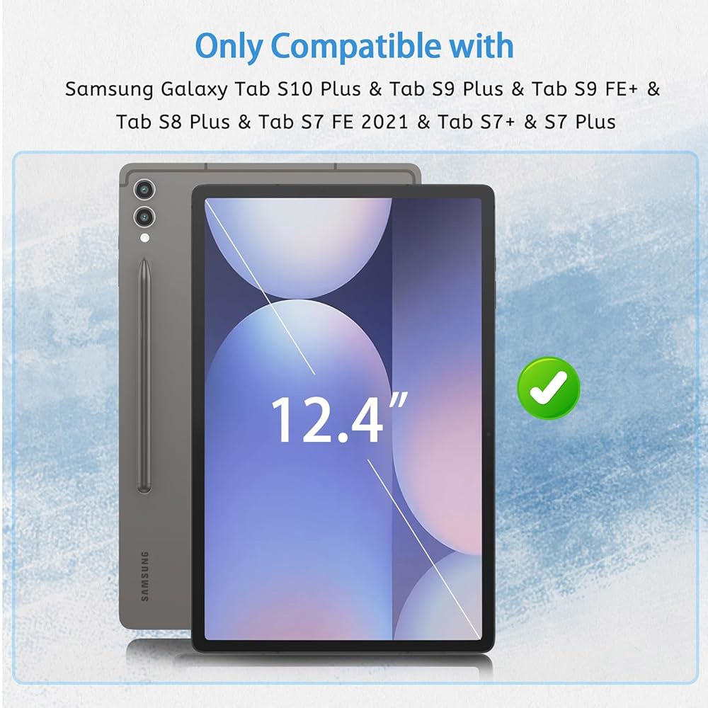 삼성 갤럭시 탭 S10 플러스 / S9 FE+ S8 S7 FE 플러스와 호환되는 MOBDIK 2 팩 종이 화면 보호기, 눈부심 방지, 종이에 글씨 쓰는 것과 같은 기능 - 상세 이미지 2