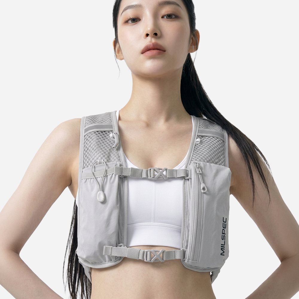 밀스펙 코어 트레일 러닝 베스트 경량 등산 마라톤 런닝 스포츠 조끼 블랙 화이트 상품 이미지