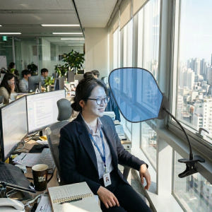 국내배송 사무실 캐노피 나뭇잎 가림막 책상 햇빛 가리개 모니터 에어컨 바... 솔직 후기 | 실제 배치 사진 포함 - 상품 이미지 4
