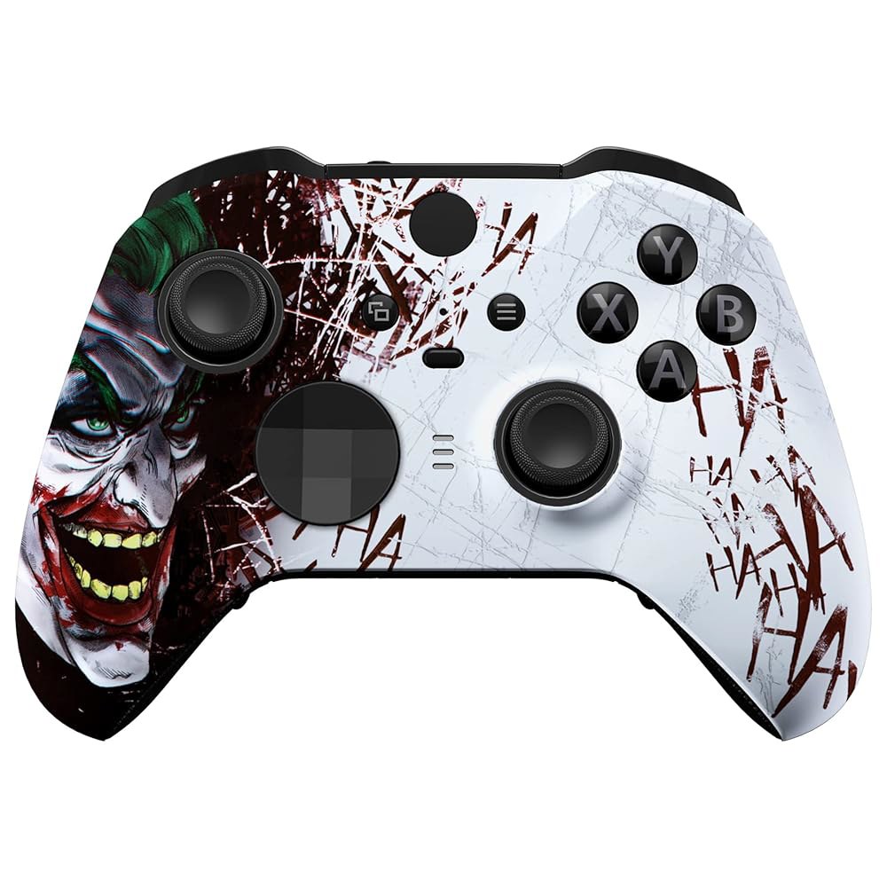 엑스트림레이트 클라운 하하하 Xbox One 엘리트 컨트롤러 시리즈 2(모델 1797)용 교체용 페이스플레이트 커버, 소프트 터치 프론트 하우징 쉘 케이스 및 2 코어 컨트롤러용 - 상품 이미지