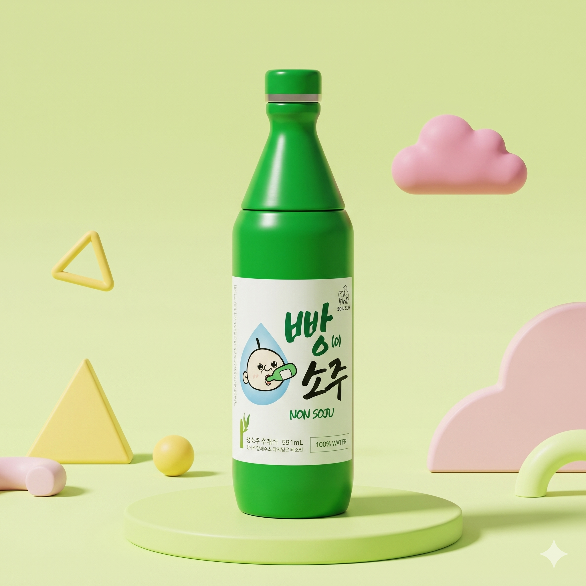 빵빵이 굿즈 소주모양 스텐텀블러 캐릭터 대용량 보온 보냉 591ml, 1개 - 상세 이미지 5