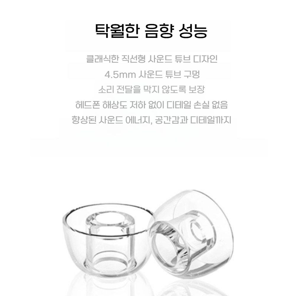베오플레이 E8 이어팁 3.0 이어버드 투명 실리콘 교체용 어어캡 - 상세 이미지 2