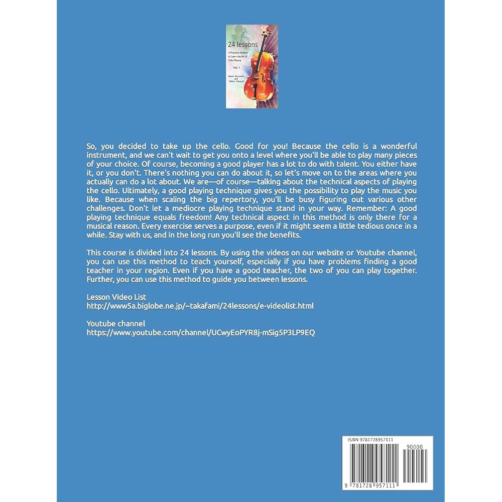 첼로 연주의 예술을 배우는 실용적인 방법 24개의 레슨 Vol.1 - 상세 이미지 2
