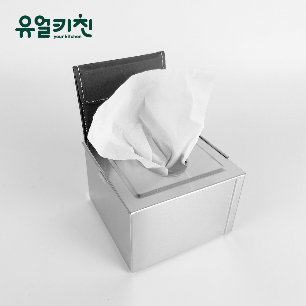 유얼키친 스텐 냅킨케이스 식당 냅킨통 휴지케이스 - 상품 이미지
