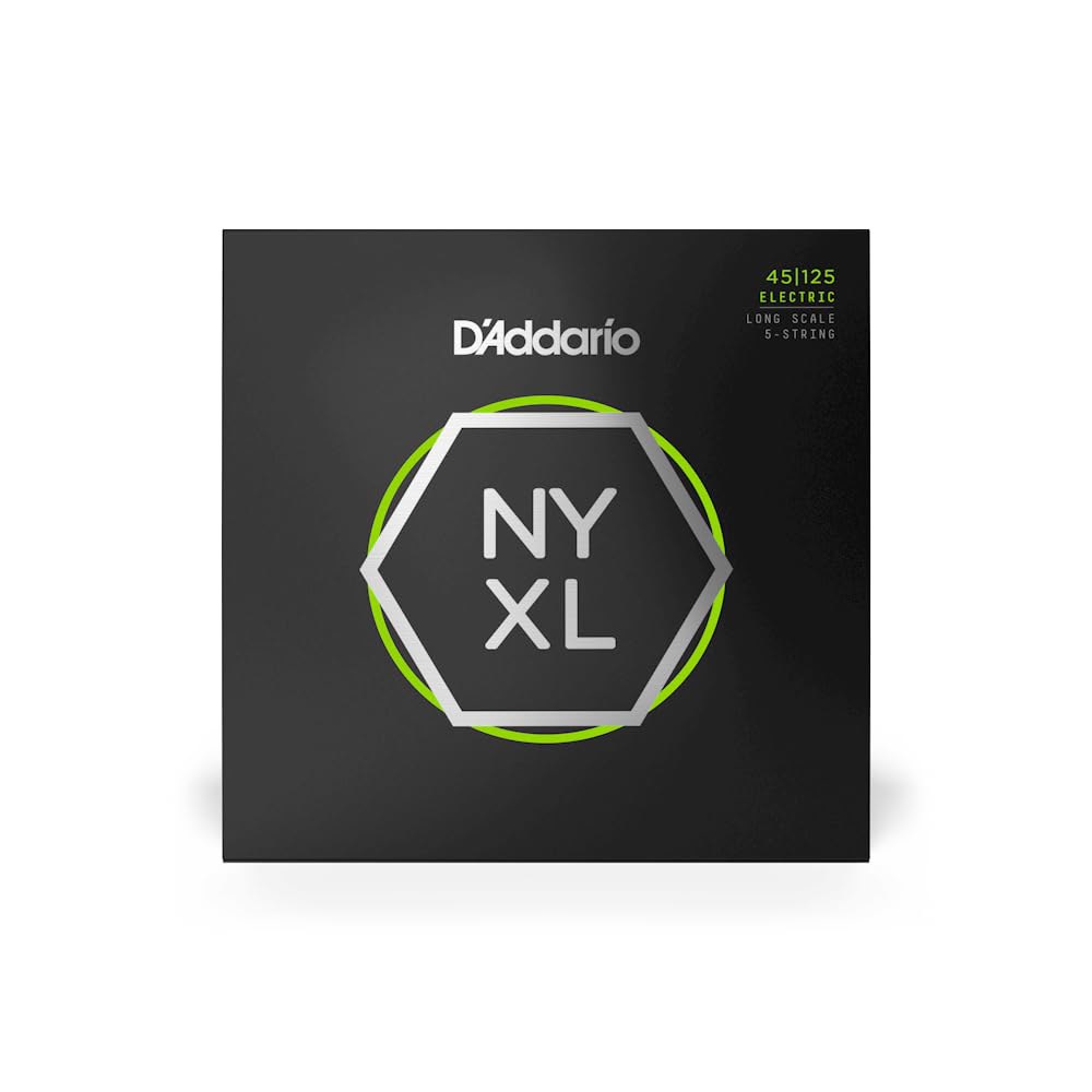 다다시오 베이스 기타 줄, NYXL 니켈 도금, NYXL45125, 라이트 탑/미디엄 바텀 게이지 45-125, 롱 스케일, 5현 세트, 팩 - 상세 이미지 2