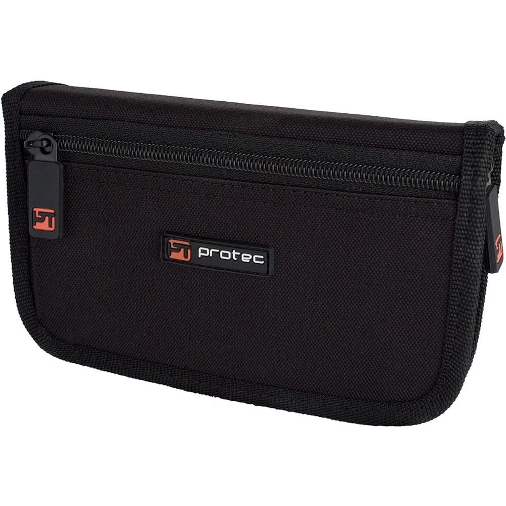 프로텍 트럼펫 / 스몰 브라스 멀티(4피스) 나일론 마우스피스 파우치 지퍼 잠금, 모델 A221ZIP Black Pouch - 상품 이미지