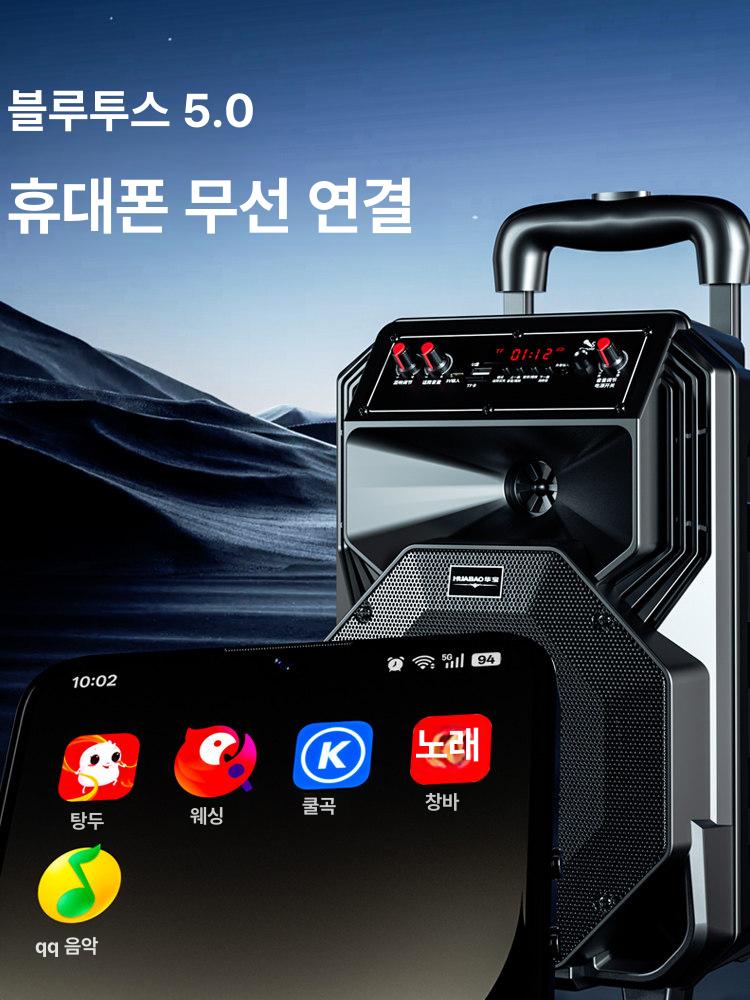 무선 블루투스 휴대용 대용량 마이크 야외 가정용 10 인치 플래그십 + 16G B USB - 상세 이미지 4