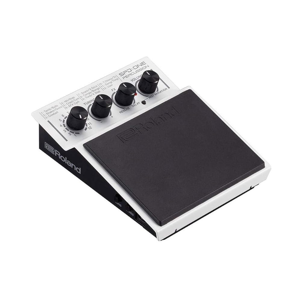 롤랜드 퍼커션 전자 드럼 패드, 퍼커션(SPD-1P), 화이트, 스몰 로켐 음악 Electro - 상품 이미지