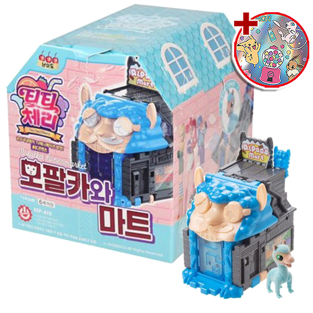 티티체리 퍼즈니멀 타운 모팔카와 마트 퍼즐 피규어 장난감 생일 선물 스티커 세트 - 상품 이미지