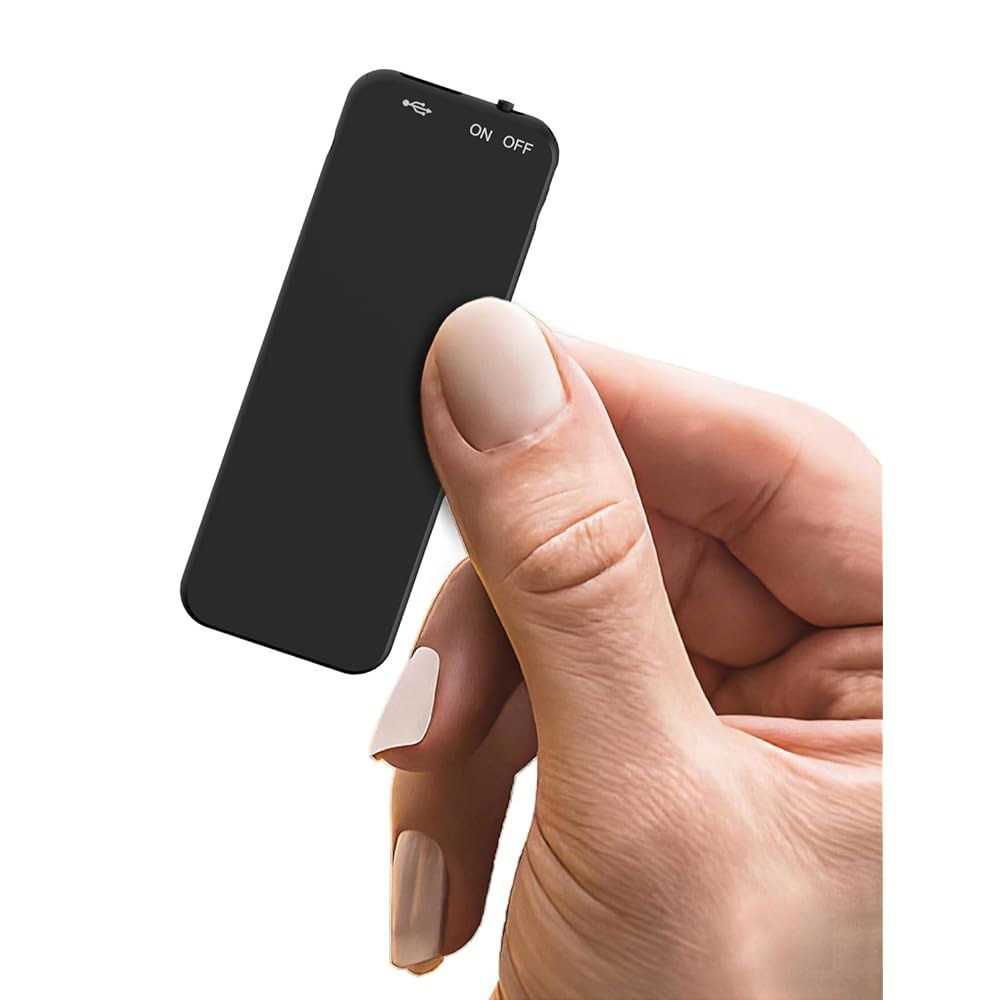 V53 64GB 휴대용 음성 녹음 장치(110시간-400mAh), AI 지능형 소음 감소 기능이 있는 Vormooi 프로페셔널 녹음기, 강의 회의용 1536Kbps 활성화 녹음기 - 상품 이미지