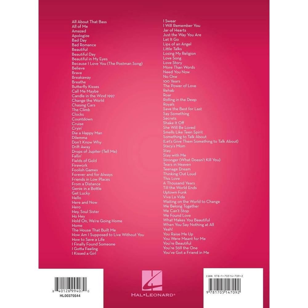 투바 시트 뮤직 송북의 히트곡 101곡 | 모든 레벨을 위한 솔로 인스트루멘탈 폴리오 올 오브 미, 클락, 업타운 펑크, 쉐이크 잇 오프, 롤링 인 더 딥 등 포함 - 상세 이미지 2