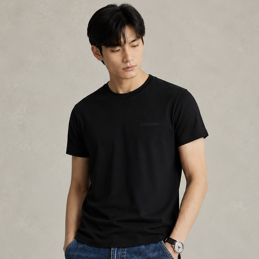 버버리 반팔티 제이슨 80839411 81213791 자수로고 블랙 - 상세 이미지 5