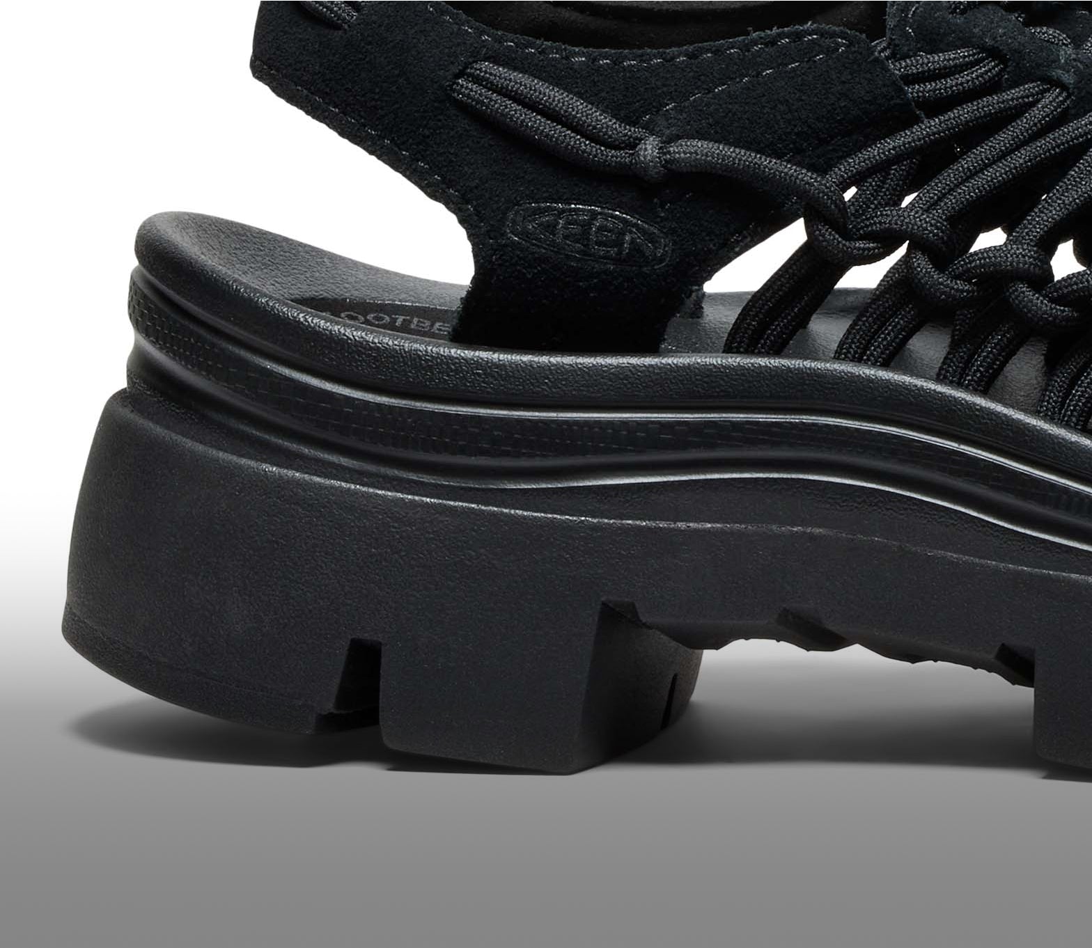 킨 KEEN 유니크 PLT 플랫폼 스트랩 샌들 스니커즈 운동화 슬리퍼 블랙, 250 이미지 8