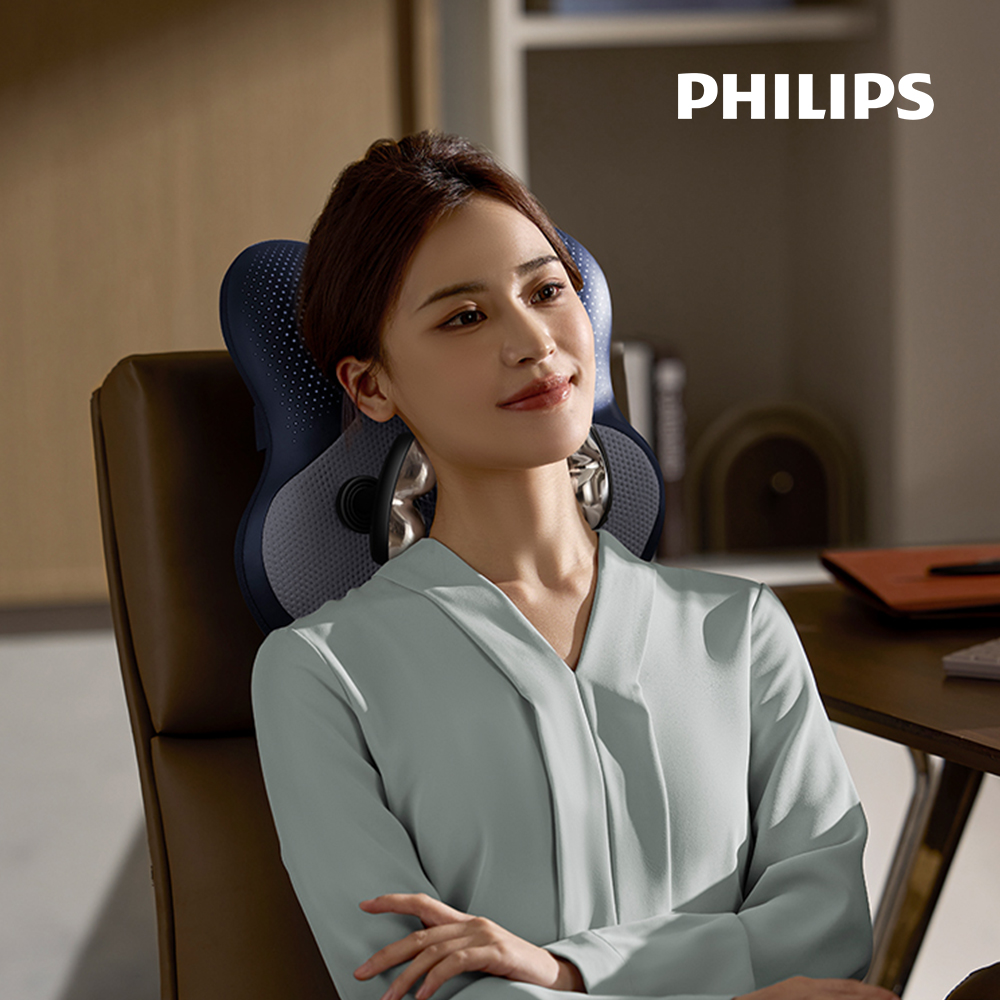 필립스 넥테라피 목 마사지기 PPM3310 메탈 온열 승모근 목 어깨 안마기 - 상세 이미지 4