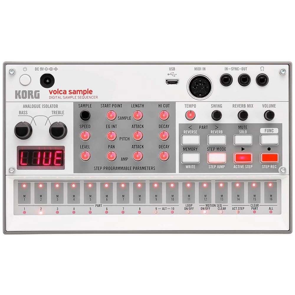 Korg Volca 2 디지털 시퀀서 드럼 머신 /패턴 체인 모드 및 16단계 VOLCAKEYS - 상품 이미지
