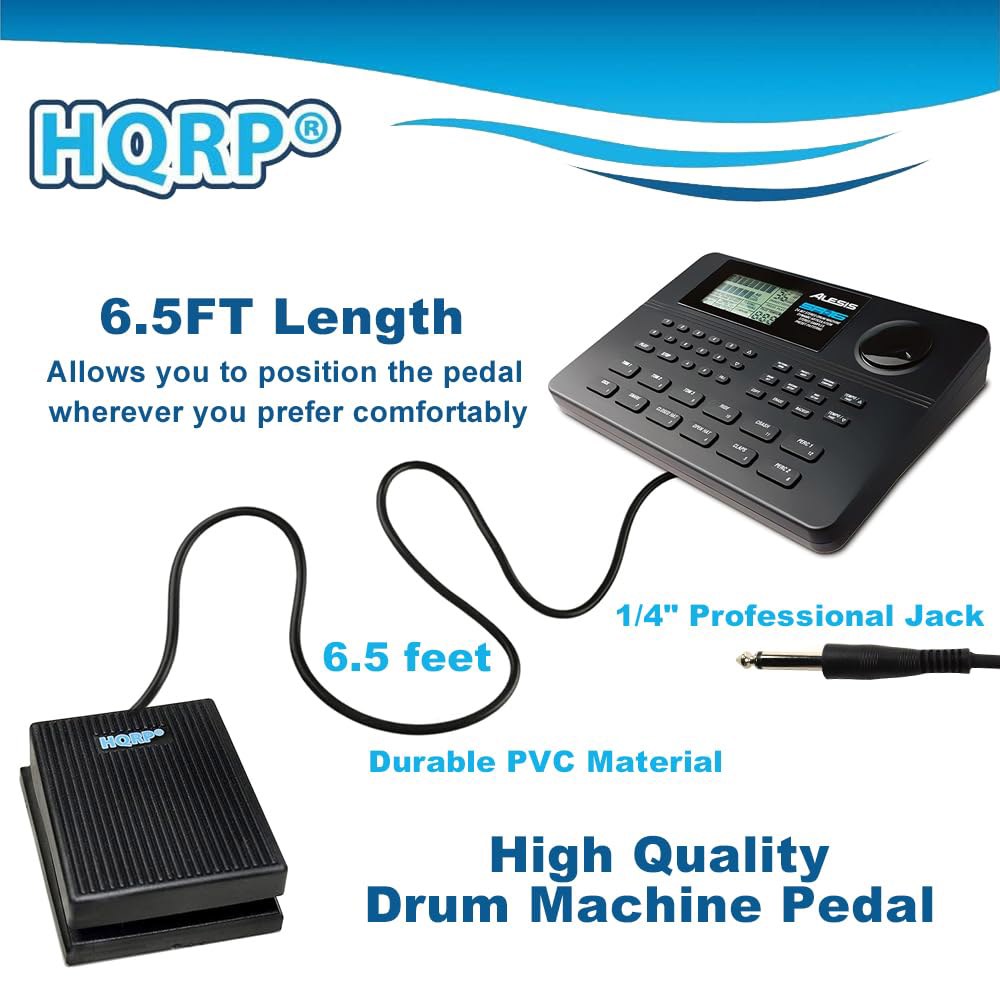 알레시스 SR-16 SR-18 롤랜드 CR-1000 드럼 머신 DP-2 댐퍼 지속 페달과 호환되는 HQRP 풋 스위치 - 상세 이미지 3