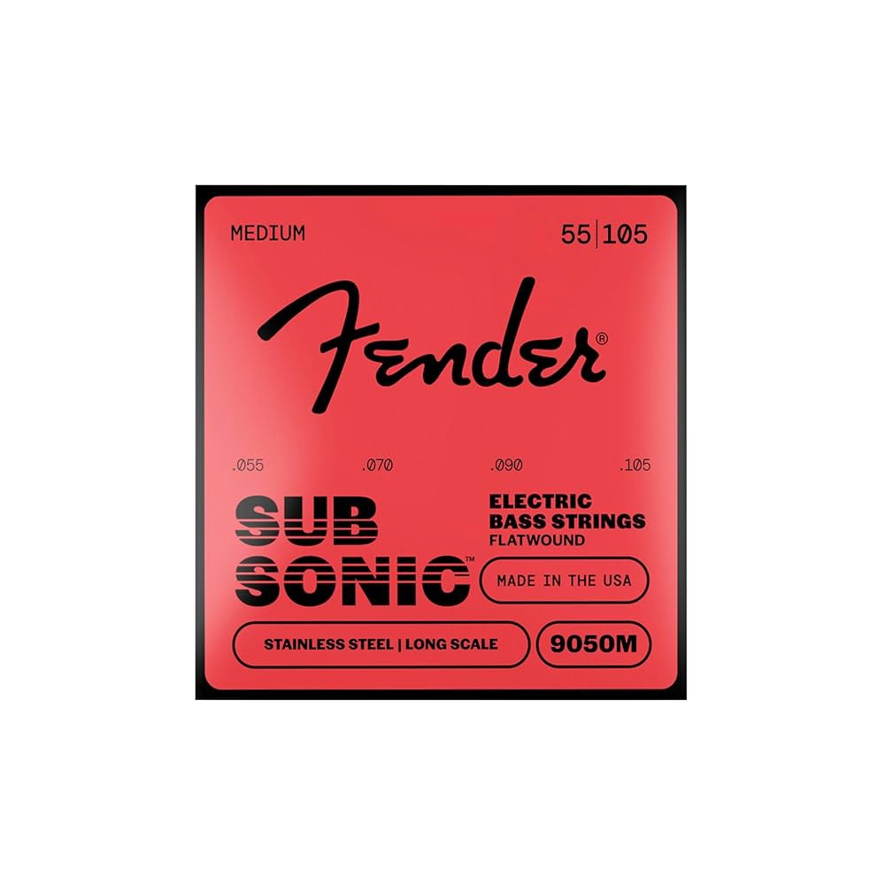 펜더 9050 베이스 스트링, 스테인리스 스틸 플랫와인딩, 9050M 0.055-.105 Medium 55-105 Strings - 상품 이미지