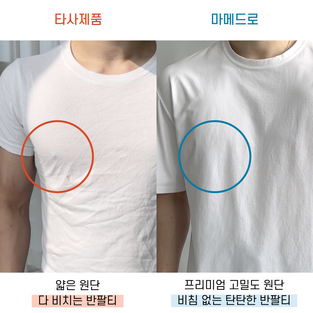 쿨링반팔티 남자흰티 쿨티셔츠 남성오버핏반팔 - 상세 이미지 4
