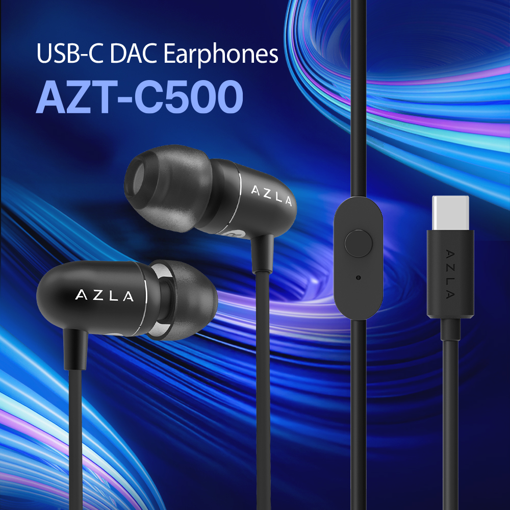 아즈라 트리뷰트 AZT-C500 C타입 유선이어폰 마이크 게이밍 갤럭시 아이폰 노트북 - 상품 이미지