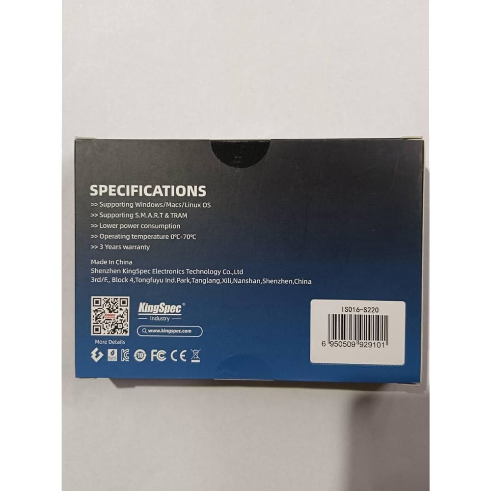 Kingspec 16GB KSD-SA25.7 2.5인치 SATA III 듀얼 채널 내부 SSD 솔리드 스테이트 디스크 드라이브 - 상세 이미지 3