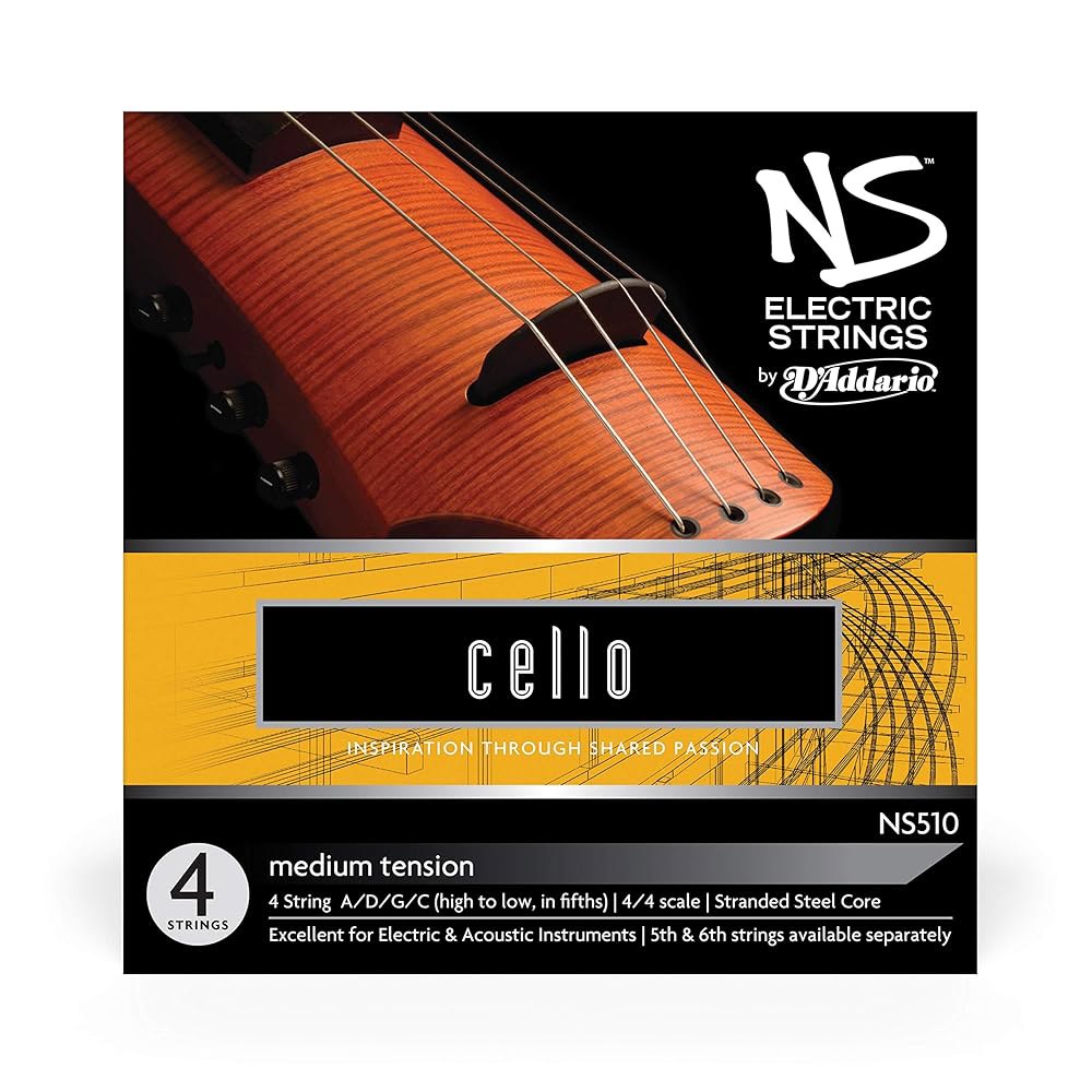 다다리오 NS 일렉트릭 첼로 현악기 세트, 4/4 스케일, 중간 장력 D String - 상세 이미지 2