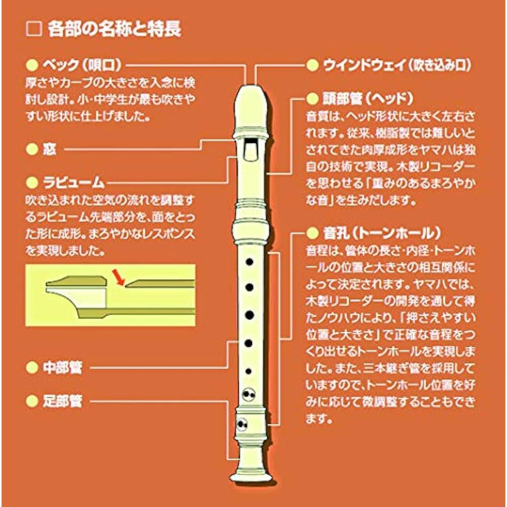 야마하 YRA-302BIII ABS 레진 레코더 알토 바로크 타입 - 상세 이미지 3