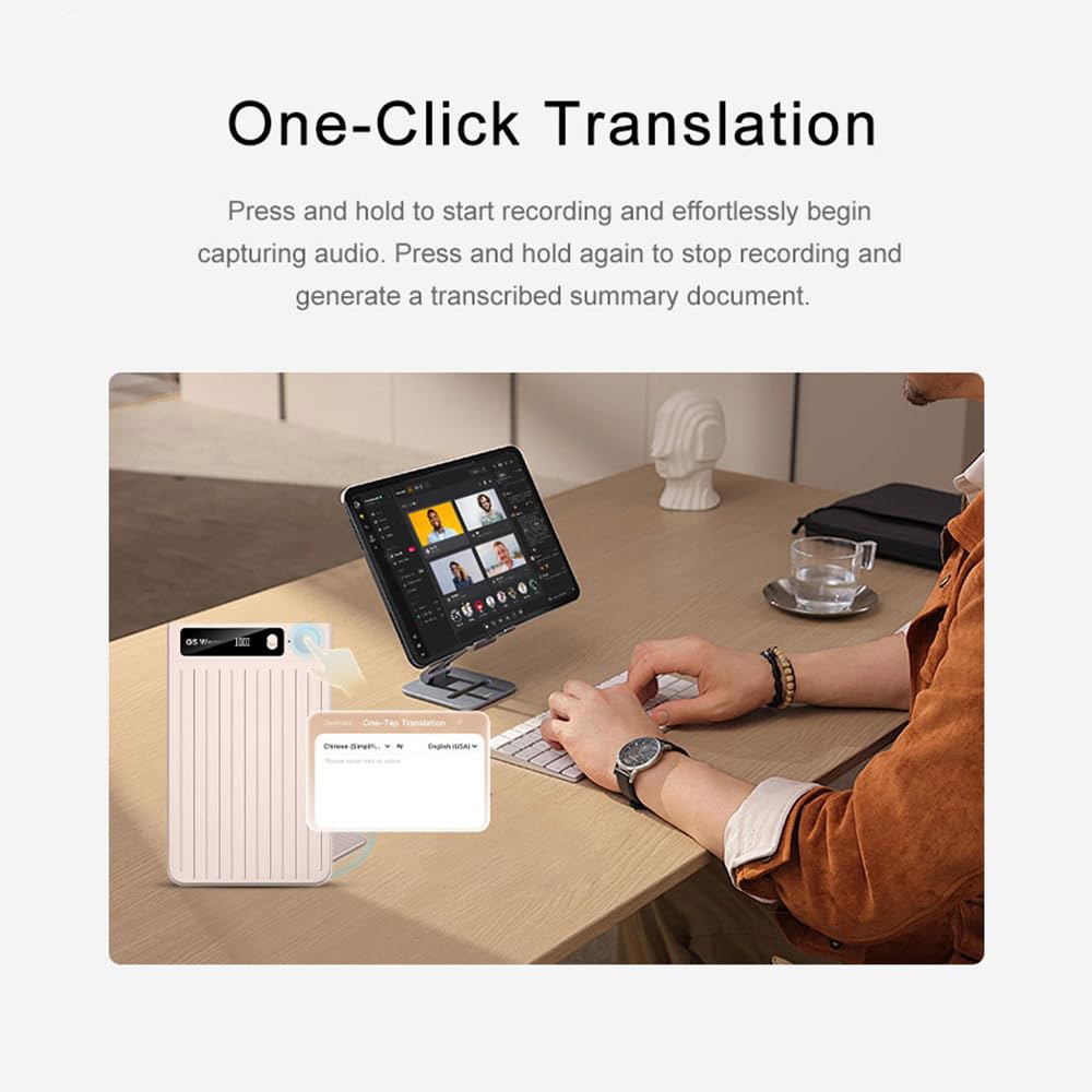 AI 음성 녹음기, 앱 제어, 기술을 통한 전사 및 요약, 64GB 메모리, 원터치 녹음, 강의, 회의, 보호 케이스 포함 통화용 오디오 녹음기 - 상세 이미지 2