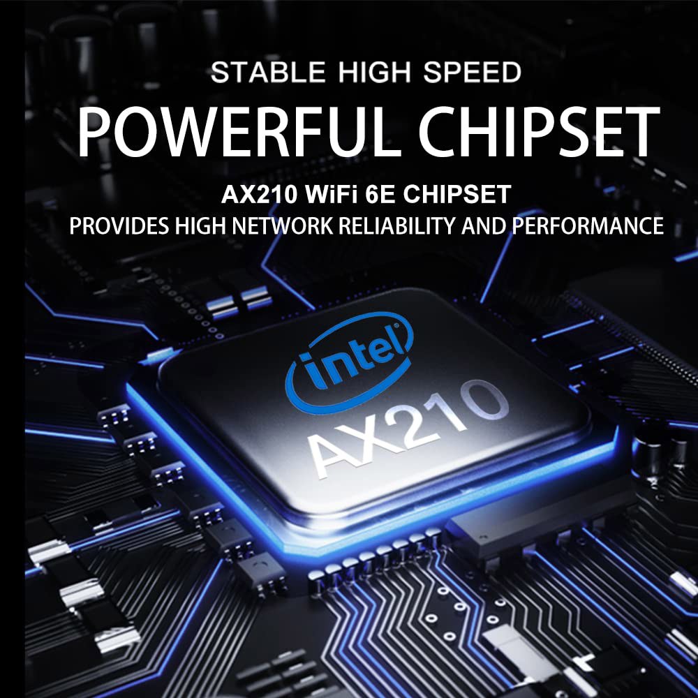 블루투스 5.3, 5400Mbps 트라이밴드 AX210 WiFi 칩 어댑터, MU-MIMO, 초저지연, Windows 11/10(64비트) 지원 6E 무선 카드 M.2 2230 - 상세 이미지 2