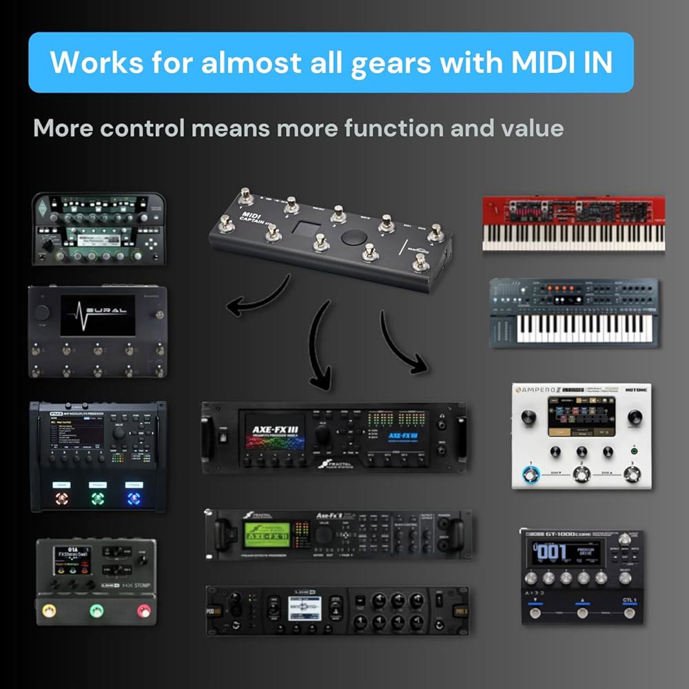 PAINTAUDIO MIDI 캡틴 풋 컨트롤러 멀티 이펙트 키보드 신디사이저 USB-MIDI 음악 소프트웨어 바이어스 시간 엔진 기능 지원 모든 PC /CC /Note 커맨더 10 - 상세 이미지 2
