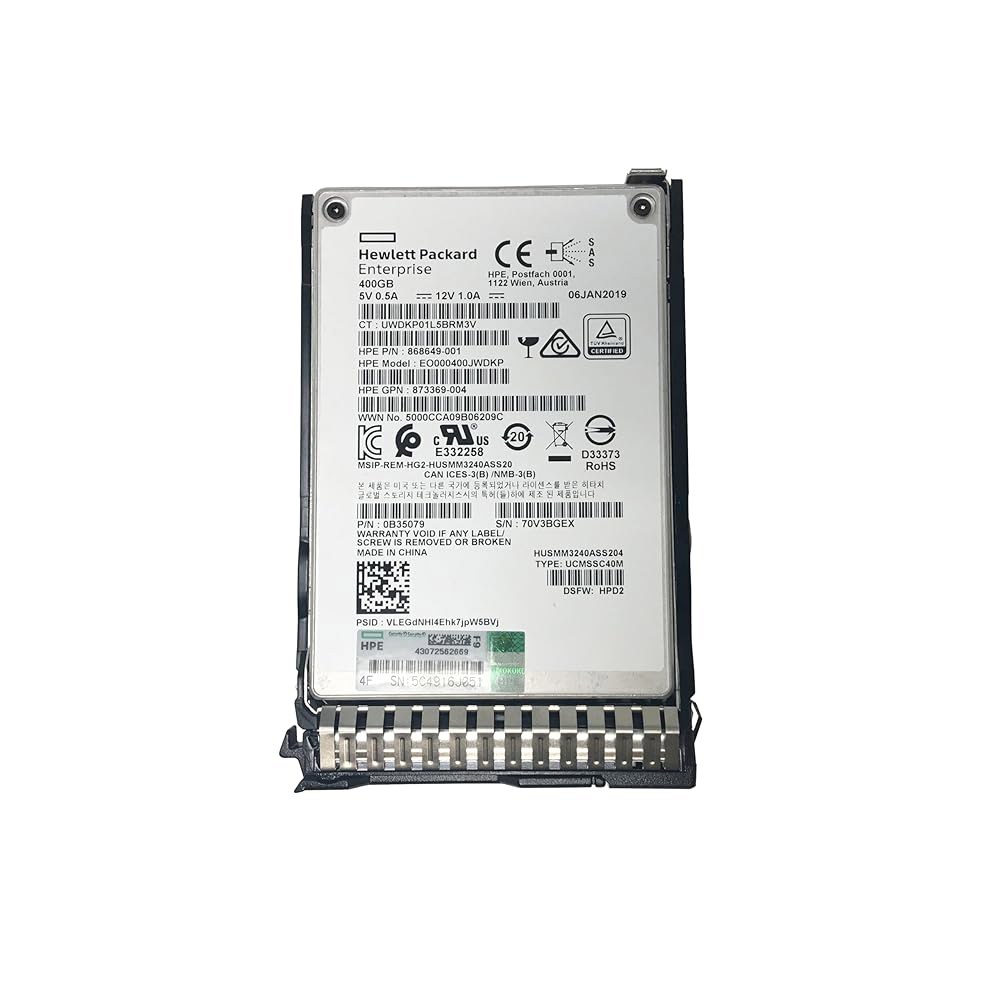 E 쓰기 집약적 솔리드 스테이트 드라이브 400GB SAS 12Gb/S 블랙(873351-B21) - 상세 이미지 2
