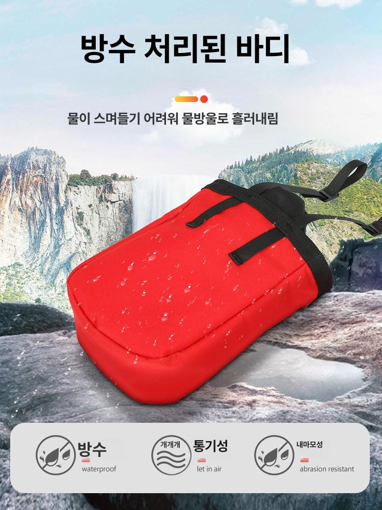 고소 작업용 허리 가방 경량 미니 내구성 수납 등산 장비 2L-레드 - 상세 이미지 3