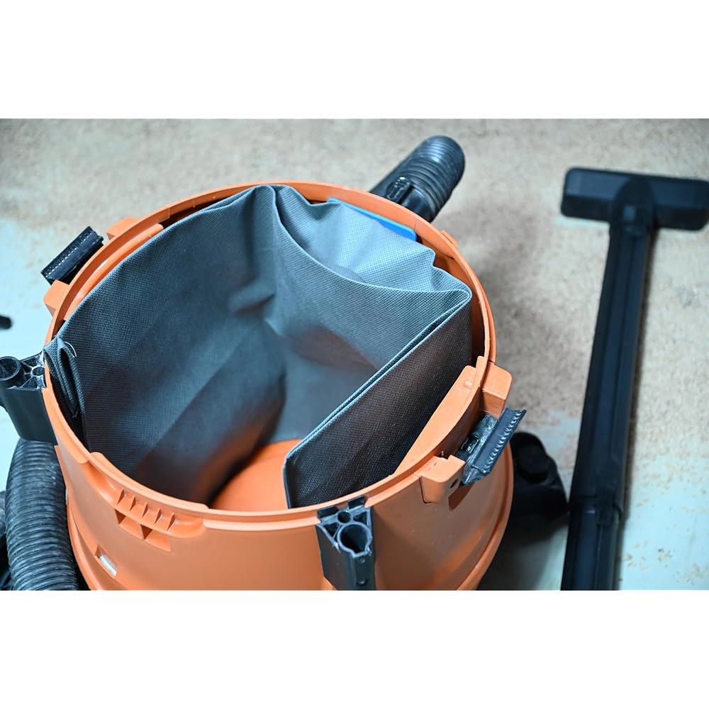 RIDGID 및 장인 진공 청소기용 먼지 수거 봉투 (거친 여과를 위한 잠금 장치가 있는 폴리에스터). 12-16갤런. 재사용 가능. 1 Polyester with a lock f - 상세 이미지 3