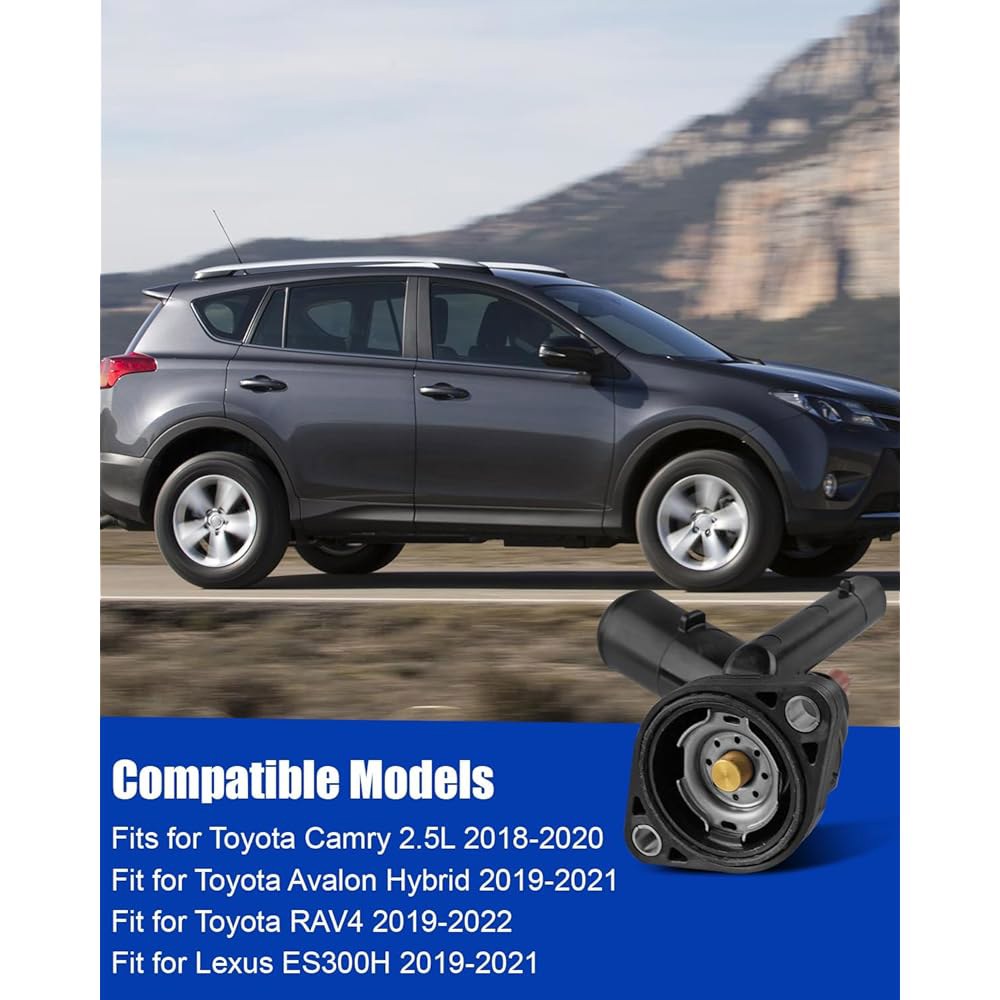 토요타 캠리 2.5L 2018-2020 RAV4 2019-2022 렉서스 ES300H 2019-2021 엔진 냉각수 펌프 및 온도 조절기 키트 교체 1603225010 16032F - 상세 이미지 2