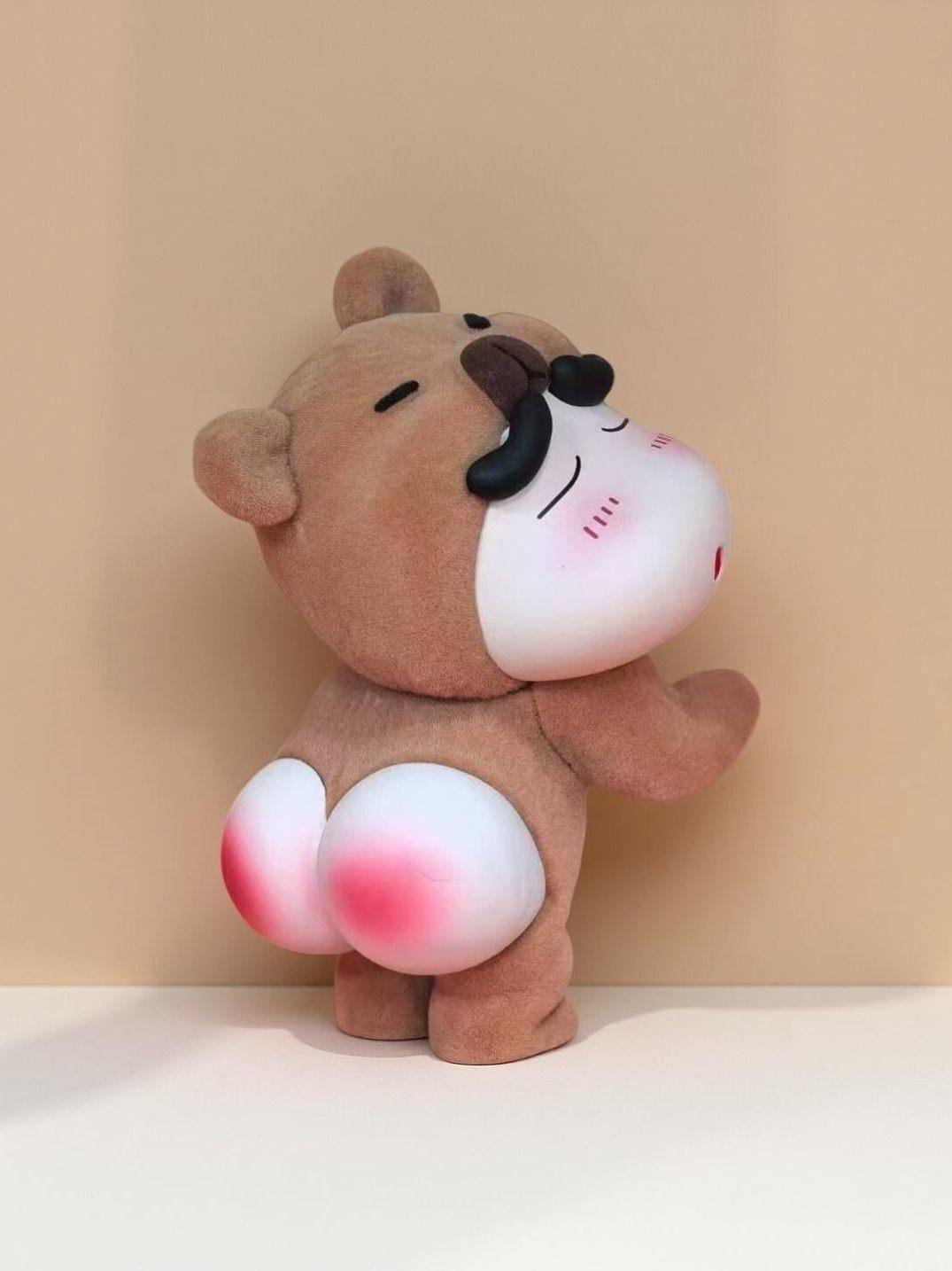 짱구 피규어 장식 인형 솜털 인테리어 책상 차량용 방꾸미기 선물 크레용 신짱 플록드 베어 신짱 - 8cm - 상세 이미지 3