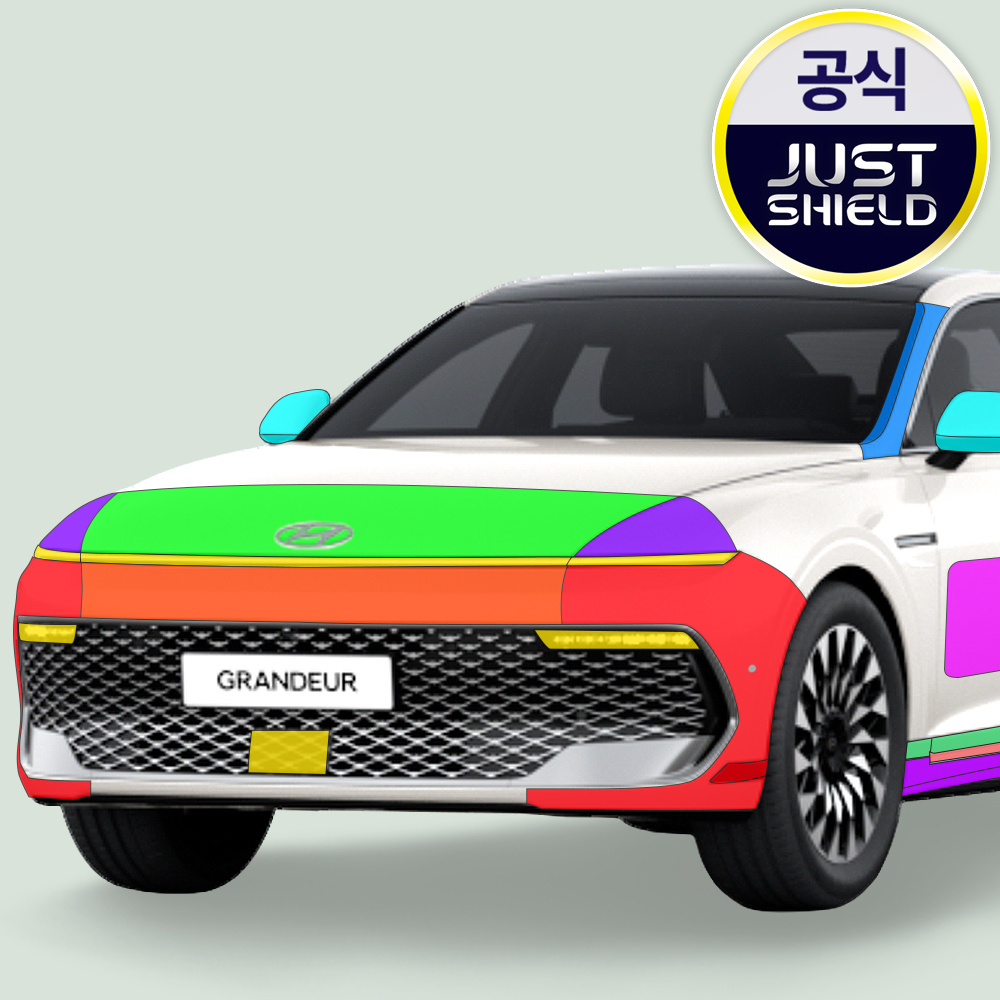 저스트쉴드 그랜저 GN7 페이스리프트 PPF필름 헤드라이트 데일라이트 전방센서 부분구매 - 상품 이미지