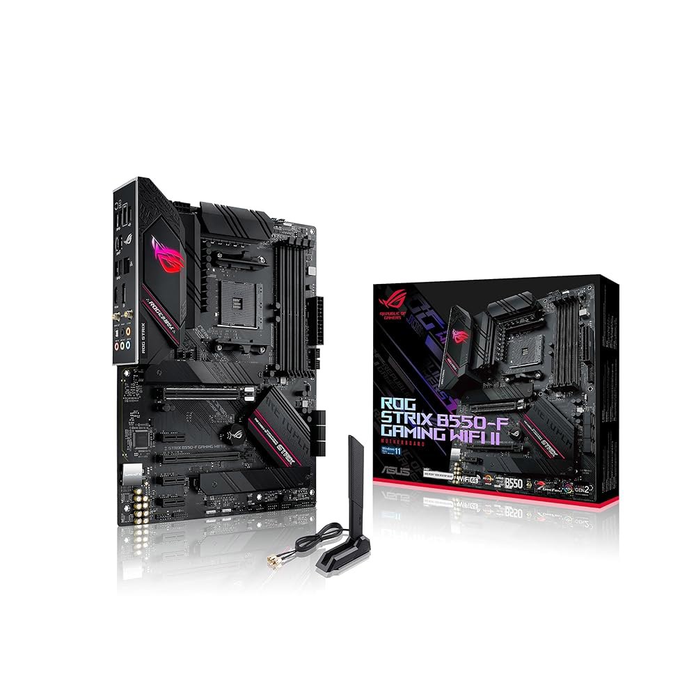 Asus ROG Strix B550-F 게이밍 WiFi II AMD AM4(3세대 라이젠) ATX 마더보드(PCIe 4.0, 6E, 2.5Gb LAN, BIOS 플래시백, HDMI - 상품 이미지