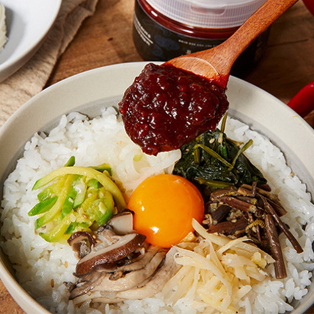 오밀리 버섯 고추장 250g 감칠맛 매콤 양념장 비빔 볶음 냉장보관 OM-1004 - 상세 이미지 3