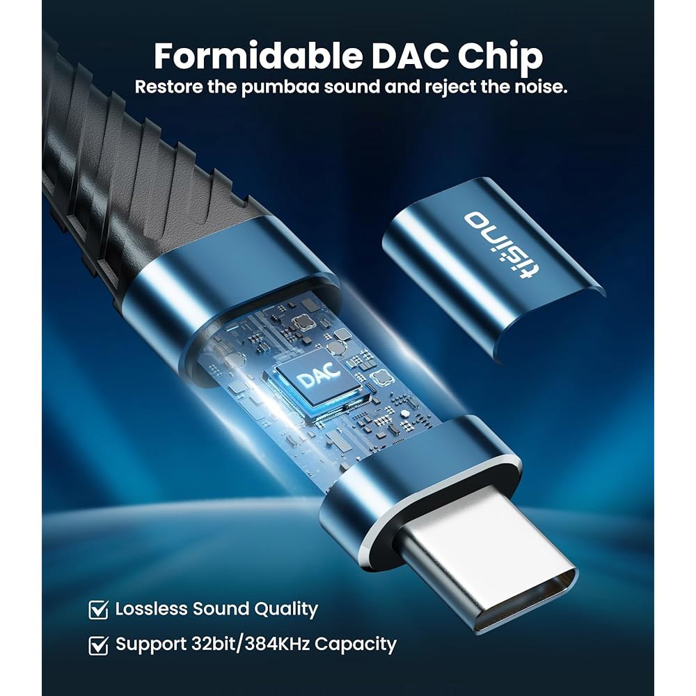 Tisino 1/4 to USB C 오디오 케이블, 1/4인치 TS Type-C 베이스 / 기타 녹음 장비 코드 노트북 PC Mac 스마트폰 및 포트 지원 - 3.3FT - 상세 이미지 2