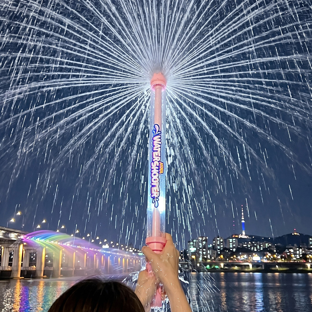 아오라 분수물총 70cm 회오리 물꽃놀이 물총 워터밤 주사기 대형 펌프 2in1 상품 이미지