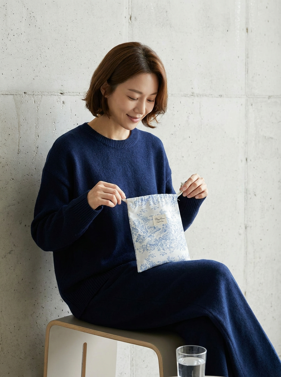 포니홈 방수파우치 생리대 여행용 화장품 파우치 백 뜨왈드주이 어린이집 사각 복조리 - 상세 이미지 2