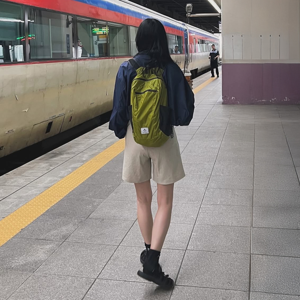폴딩백팩 24L 초경량 백팩 휴대용 접이식가방 등산 레저 하이킹 퍼플 이미지 7