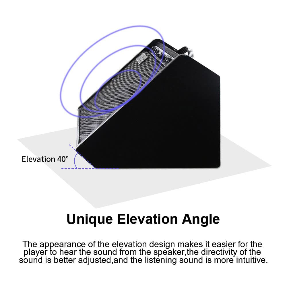 쿨뮤직 일렉트릭 드럼 AMP 100와트 전자 앰프 DM100 키보드 스피커, 무선 오디오 연결, 3밴드 EQ 및 DI 아웃 블랙 포함 - 상세 이미지 3