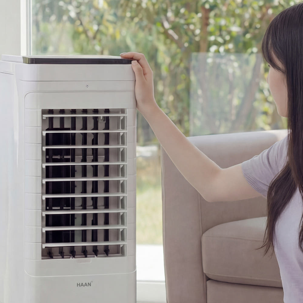 가정용 이동식에어쿨러 거실 침실 듀얼냉각 리모컨형 기화식냉풍기 7L 이미지 7