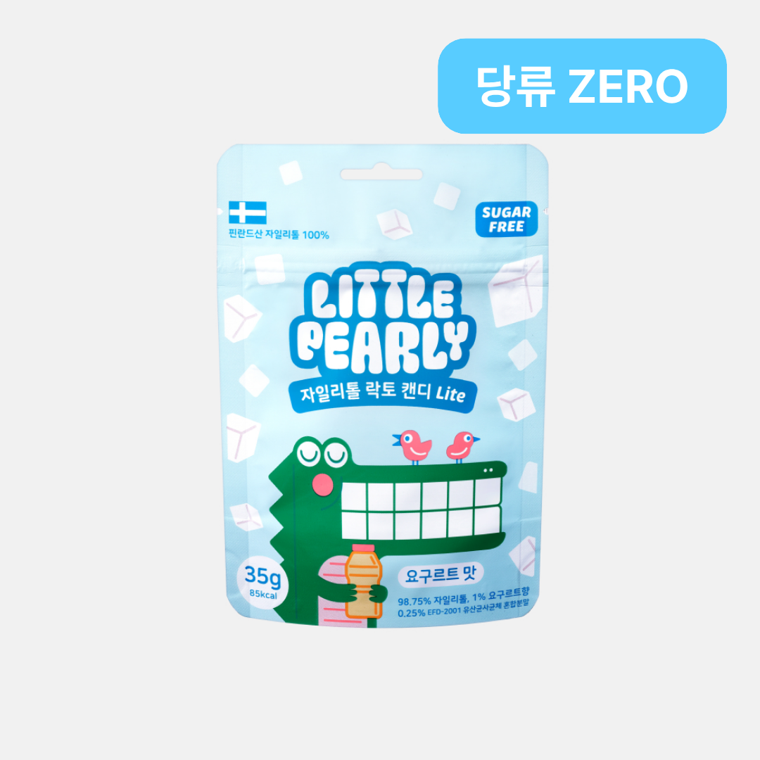 리틀펄리 유아 어린이 자일리톨 장유산균 무설탕 캔디 라이트 요거트, 35g, 1개 - 상품 이미지