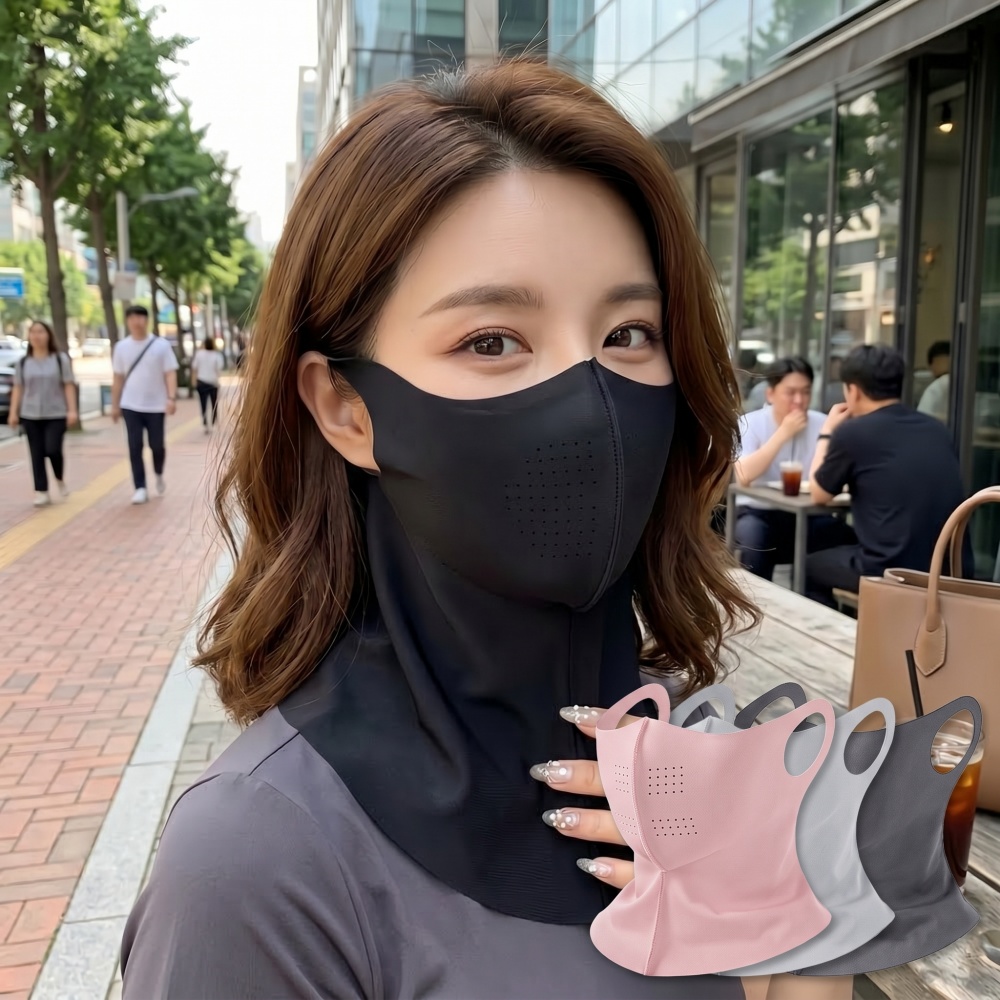 쿨 냉감 uv차단 마스크 스포츠 아이스실크 넥페이스가드 4종세트 - 상품 이미지