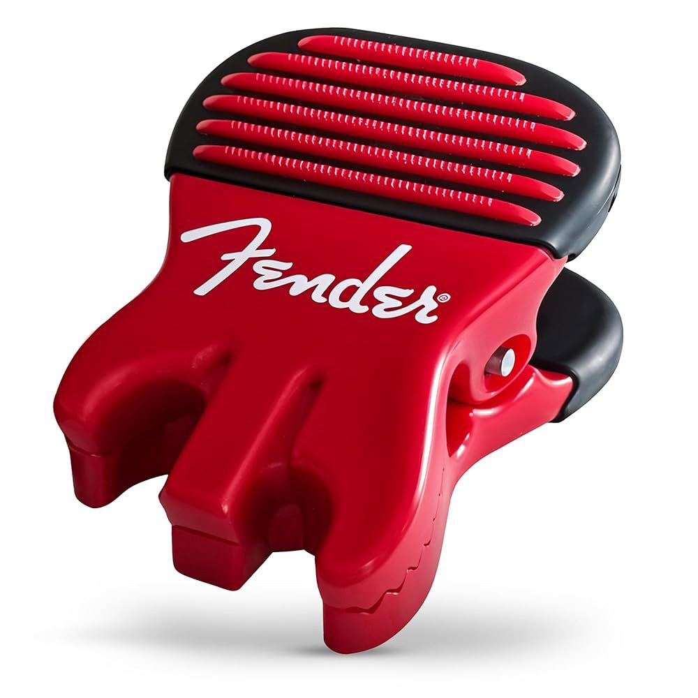 FENDER 특허받은 기타, 베이스 & 바이올린용 캘러스 빌더 핑거 강화기 u2013 저항 운동기 기타 트레이너 및 그립 강도 도구 이상적인 액세서리 (긴장 RED=8-Lbs; - 상품 이미지